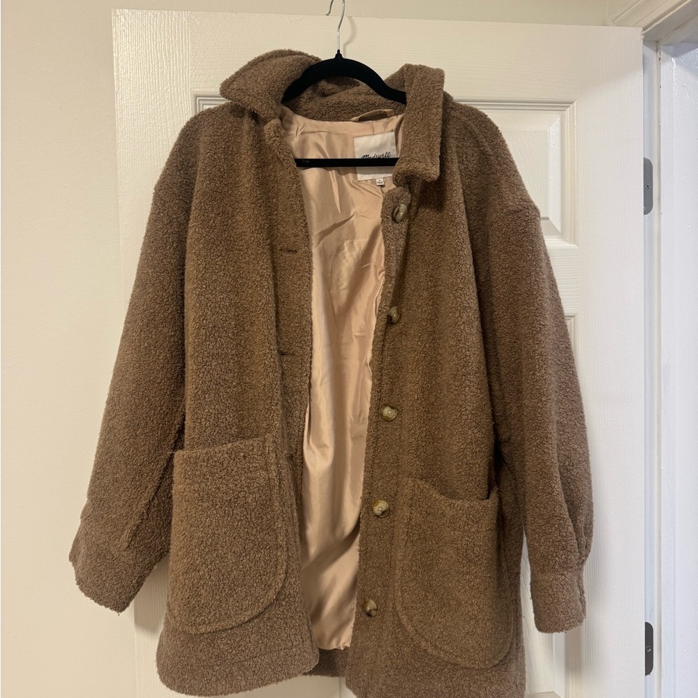 NWOT Madewell Tan Fleece-Lined Jacket